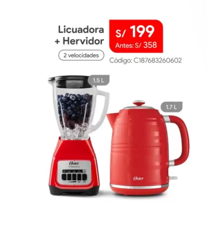 Oster - Licuadora + Hervidor