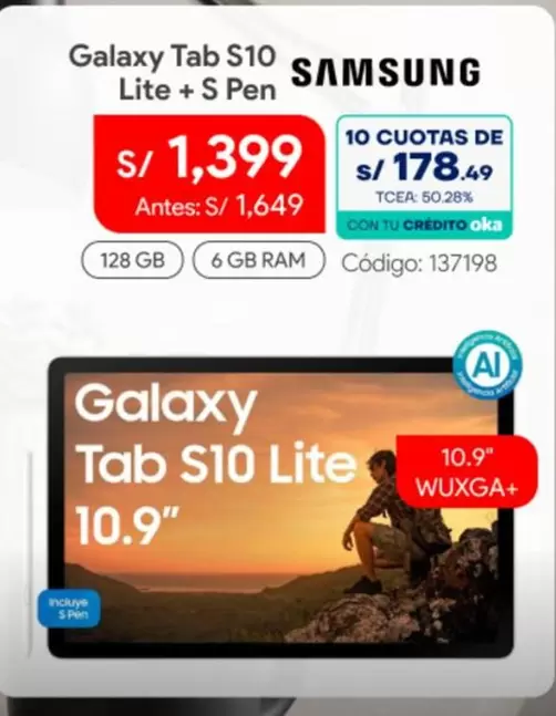 Samsung - Galaxy Tab S10 Lite + S Pen