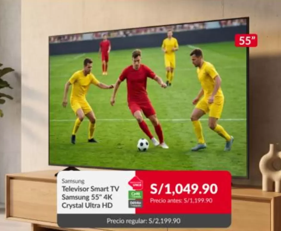 Samsung - Televisor Smart TV 55" 4K Crystal Ultra HD