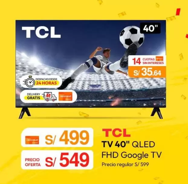 TV 40" QLED FHD Google TV