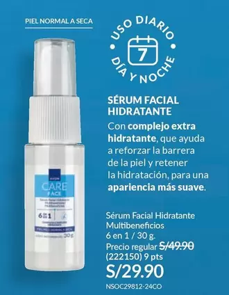 Piel - Sérum Facial Hidratante Multifunciones 6 en 1 / 30 g
