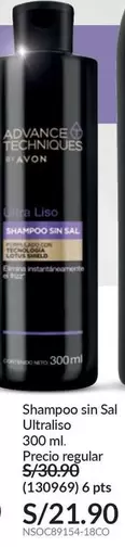 Advance - Shampoo sin Sal Ultralisio 300 ml (310940)