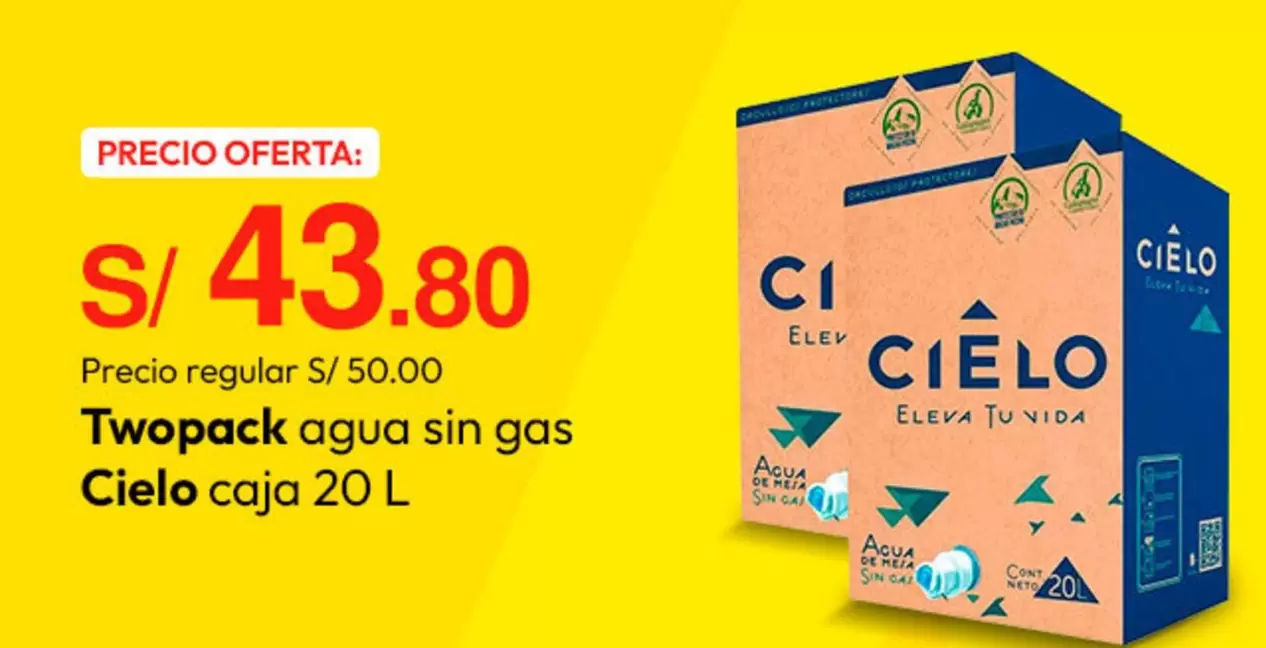 Cielo - Agua Sin Gas Caja