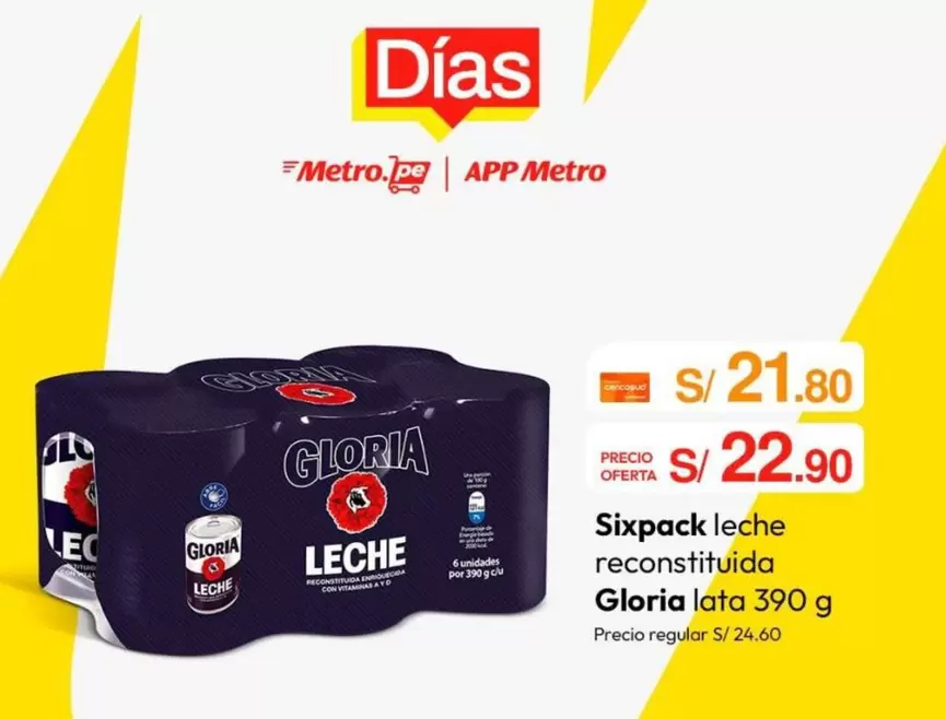 Gloria - Sixpack leche reconstituida