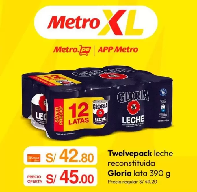 Gloria - Twelvepack leche reconstituida