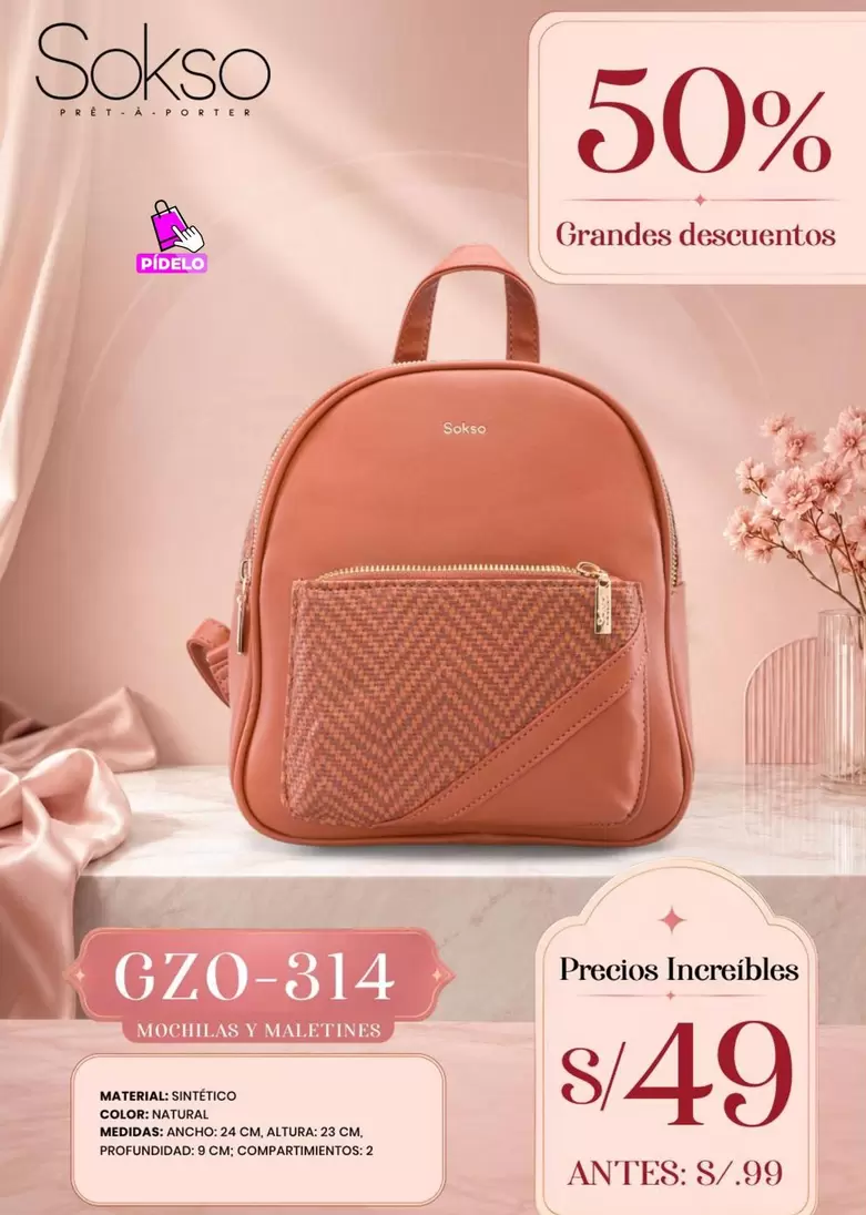Natural - GZO-314 Mochila Maletín