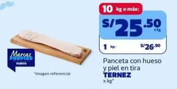 Piel - Panceta con hueso y piel en tira TERNEZ