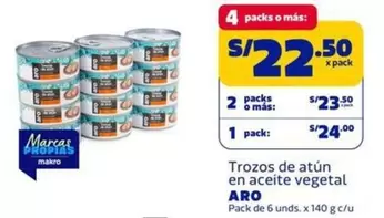 Aro - Trozo de atún en aceite vegetal