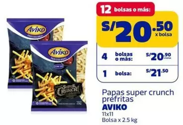 Papas super crunch prefritas
