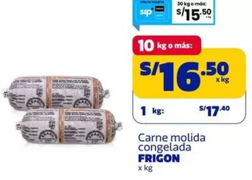 Carne molida congelada