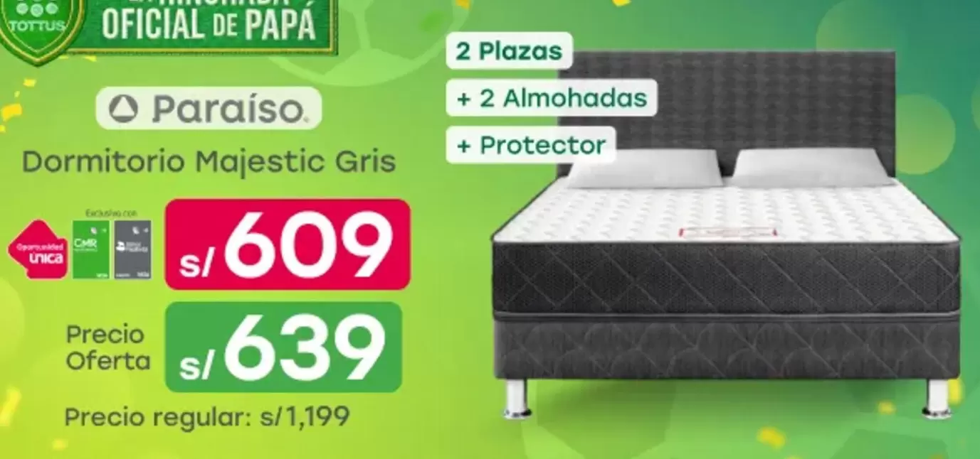 Paraiso - Dormitorio Majestic Gris