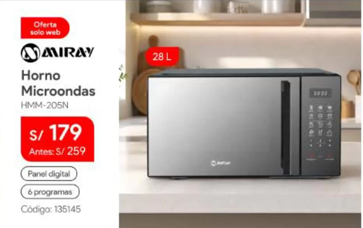 Miray - Horno Microondas HMM-205N