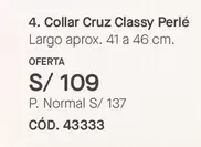 Collar Cruz Classy Perlé CÓD. 43333
