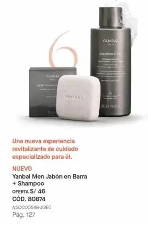 Yanbal -  Men Jabón en Barra + Shampoo CÓD. 80874