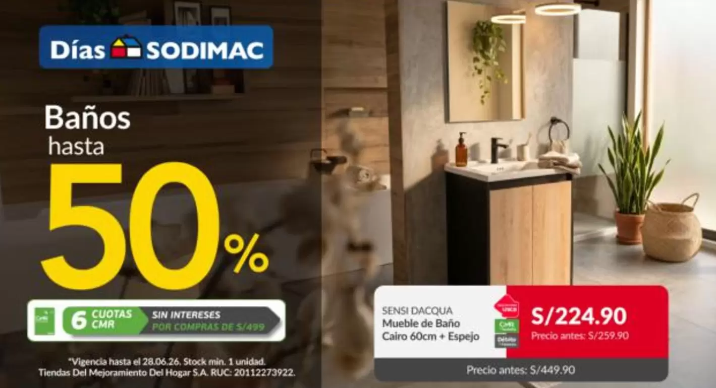Sodimac - Mueble de Baño + Espejo