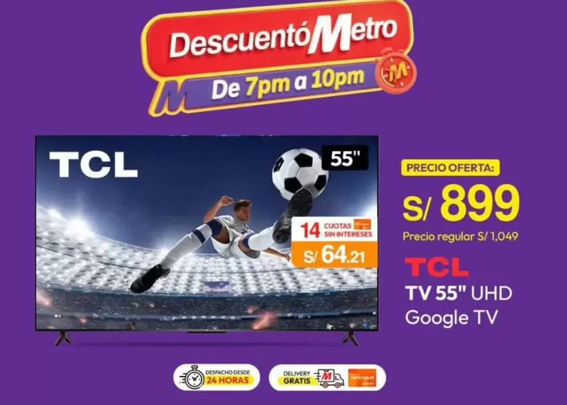 Metro - TV 55" UHD Google TV