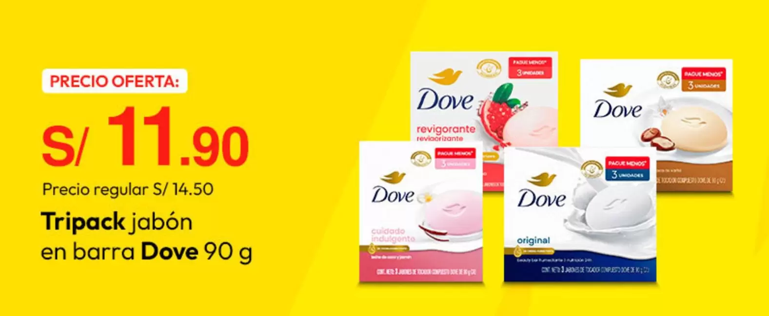 Dove - Tripack jabón en barra