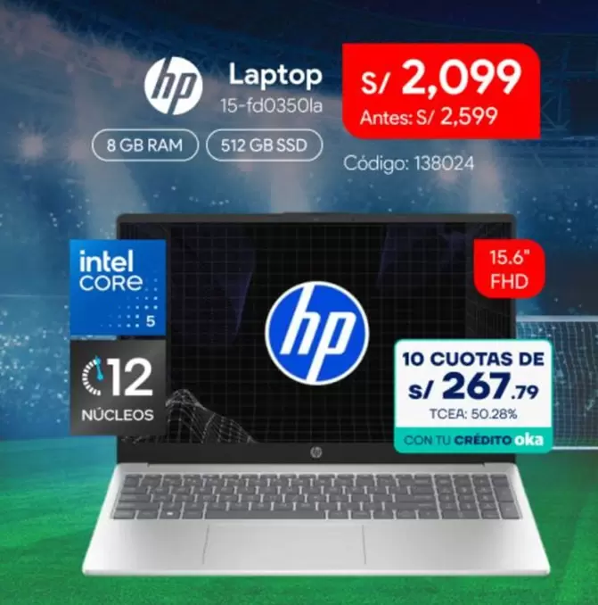 Hp - Laptop 15-fd0350la