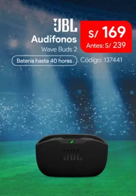 JBL - Audífonos Wave Buds 2