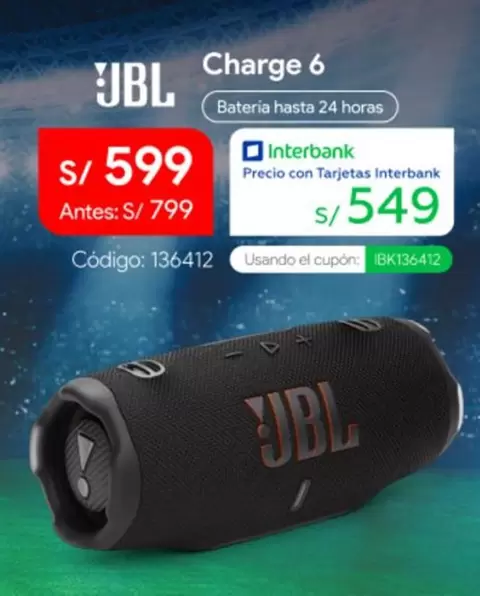 JBL - Charge 6 (Código: 136412)