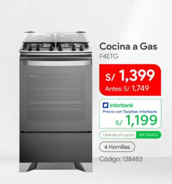 Cocina a Gas F4ETG