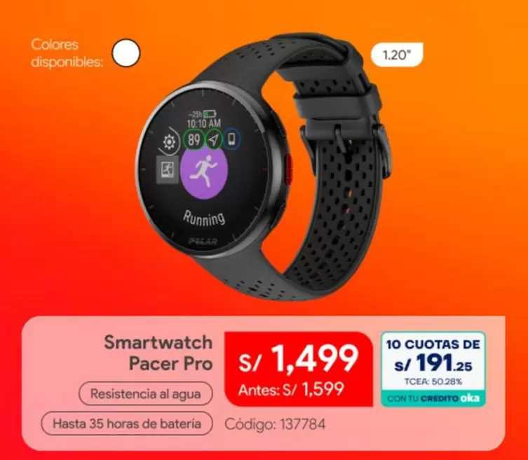 Polar - Smartwatch Pacer Pro