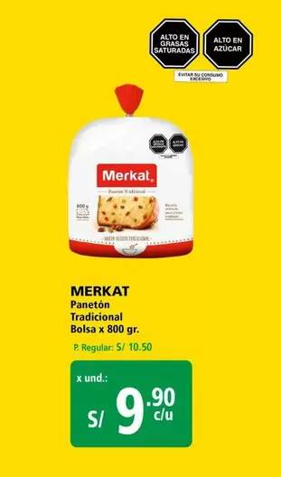 Merkat - Panetón Tradicional Bolsa