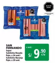 San Fernando - Super Salchicha Rosada / Salchicha Naranja