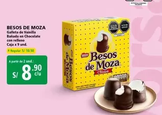 Besos de Moza - BESOS DE MOZA Galleta de Vainilla Bañada en Chocolate con relleno