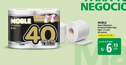 Noble - Papel Higi00nico Premium Doble Hoja