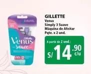 Gillette - Venus Simply 3 Suave Máquina de Afeitar Pqte.