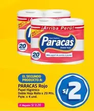 Paracas - PARACAS Rojo Papel Higiénico