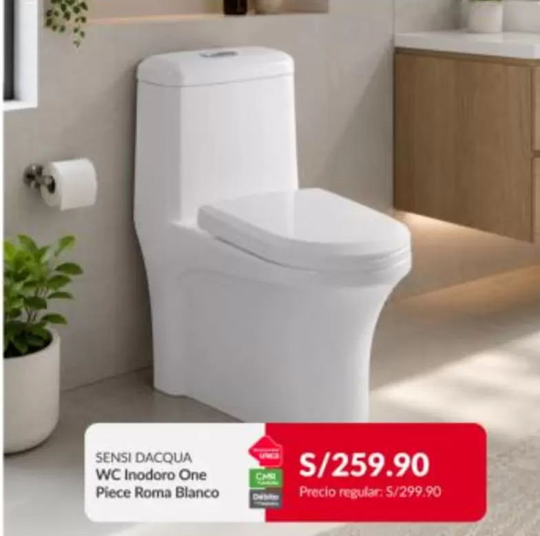 Dacqua - WC Inodoro One Piece Roma Blanco