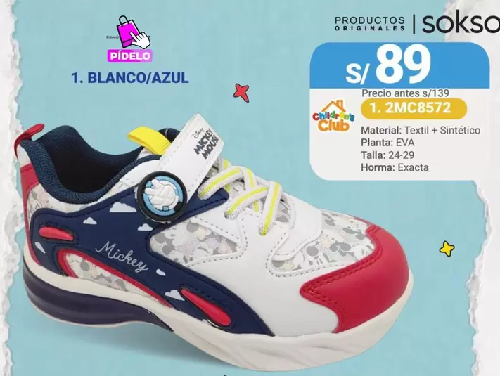 Mickey Mouse - 1. BLANCO/AZUL 1. 2MC8572