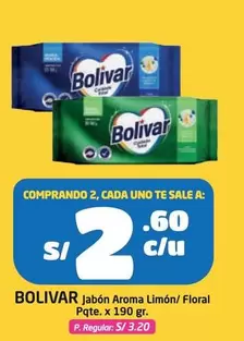 Bolívar - Jabón Aroma Limón/ Floral Pqte.