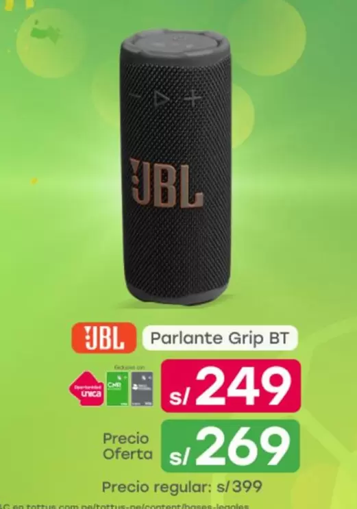 JBL - Parlante Grip BT