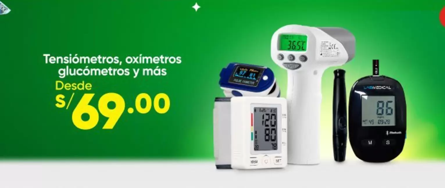 Tensiómetros, oxímetros, glucómetros y más