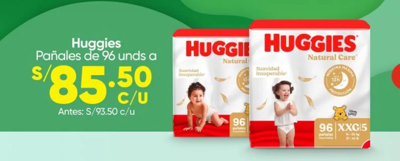 Huggies - Pa	ilde{f}ales de 96 unds