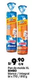 Bimbo - Pan de molde XL blanco / integral