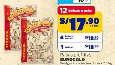 Papas prefritas Wedges