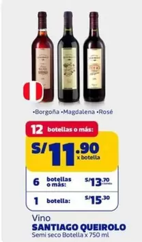 Santiago Queirolo - Vino Semi seco Botella