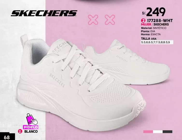 Skechers - 177288-WHT MUJER
