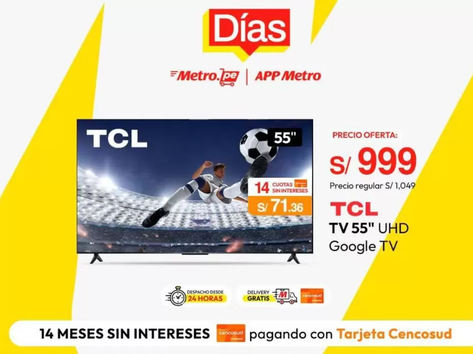 Metro - TV 55" UHD Google TV