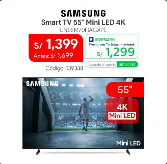 Samsung - Smart TV 55" Mini LED 4K UN55M70HAGXPE
