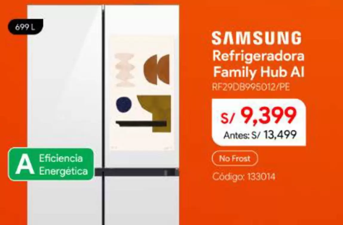 Samsung - Refrigeradora Family Hub AI RF29DB995012/PE