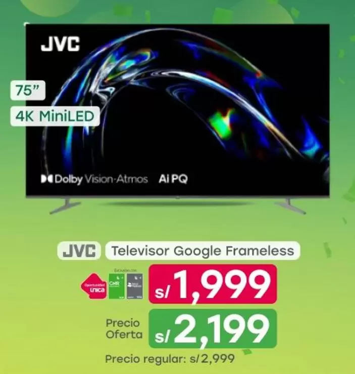 JVC - Televisor Google Frameless