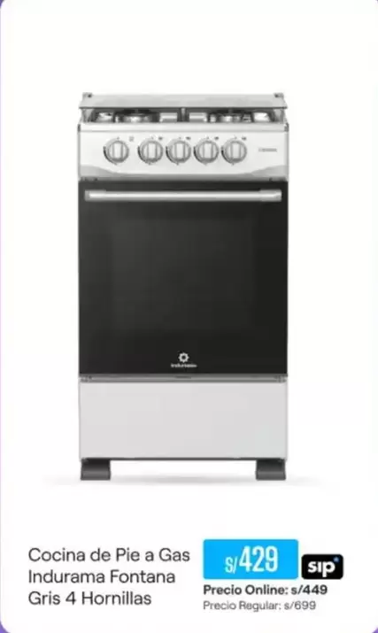 Indurama - Cocina de Pie a Gas