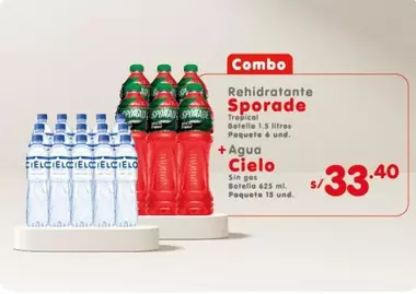 Sporade - Rehidratante  + Agua Cielo