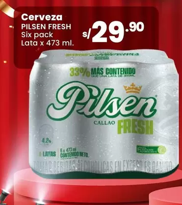 Pilsen - CERVEZA PILSEN FRESH Lata