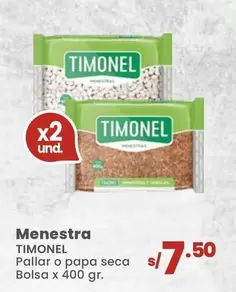 Timonel - Menestra Pallar o papa seca